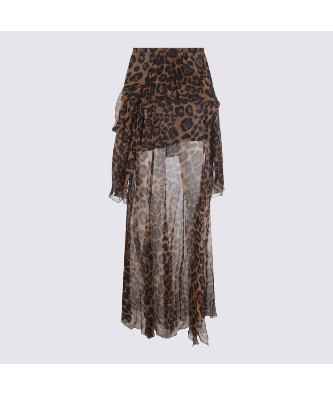 BLUMARINE Мульти шелковая юбка макси, фото 4