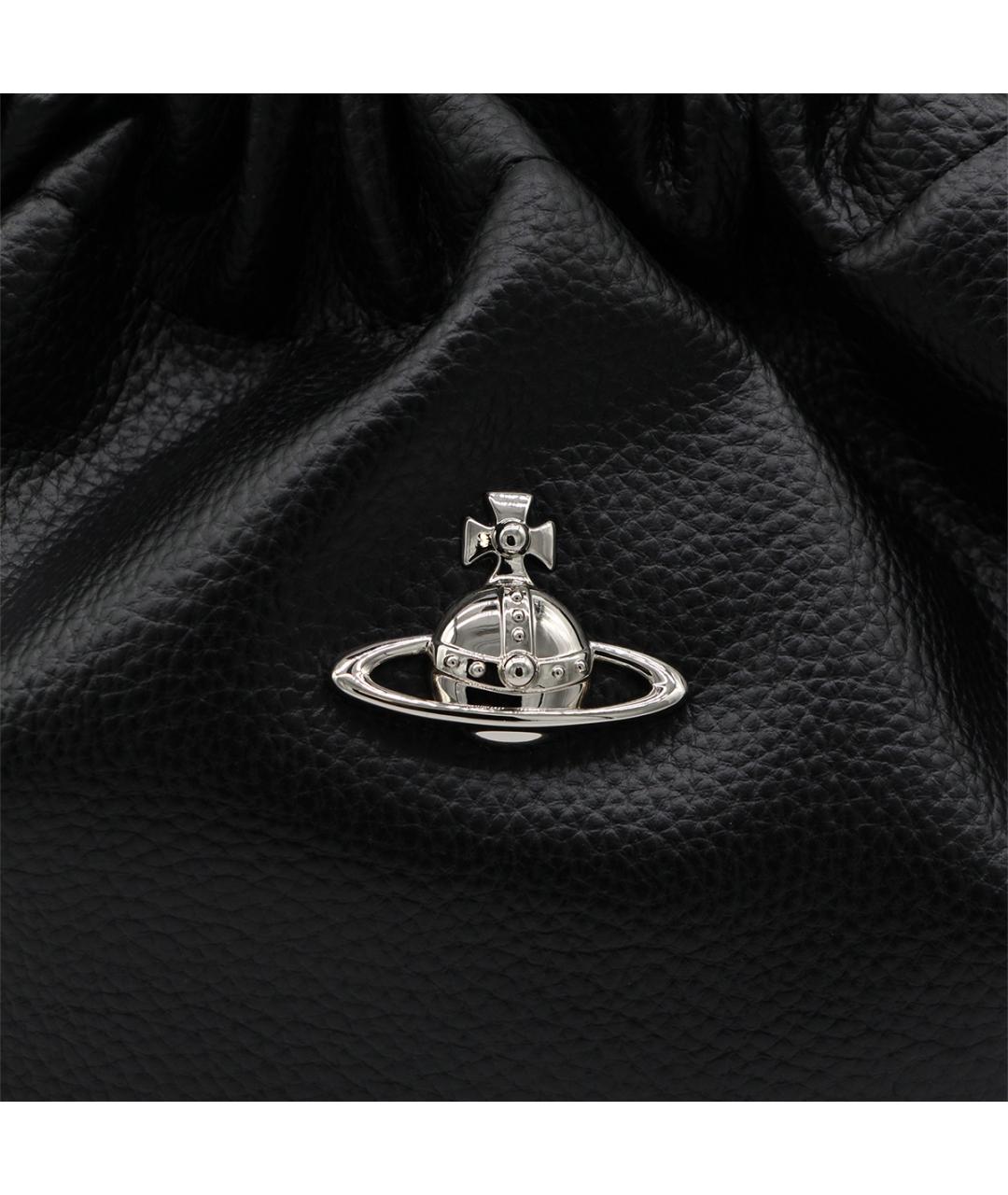 VIVIENNE WESTWOOD Черная сумка через плечо из искусственной кожи, фото 4