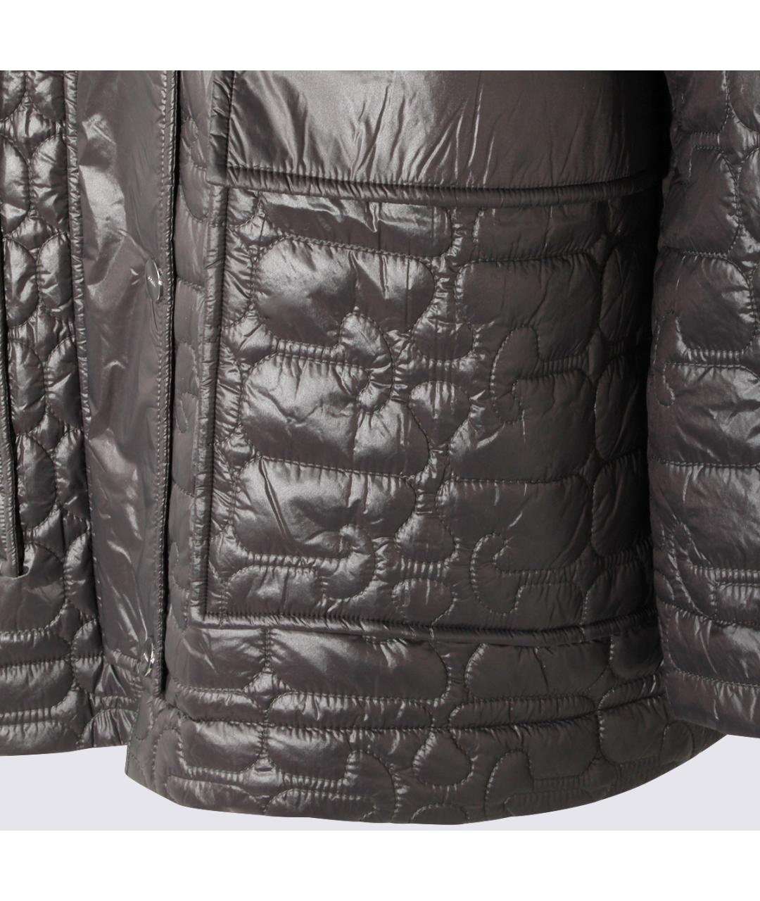 GANNI Антрацитовое полиамидовое пальто, фото 3