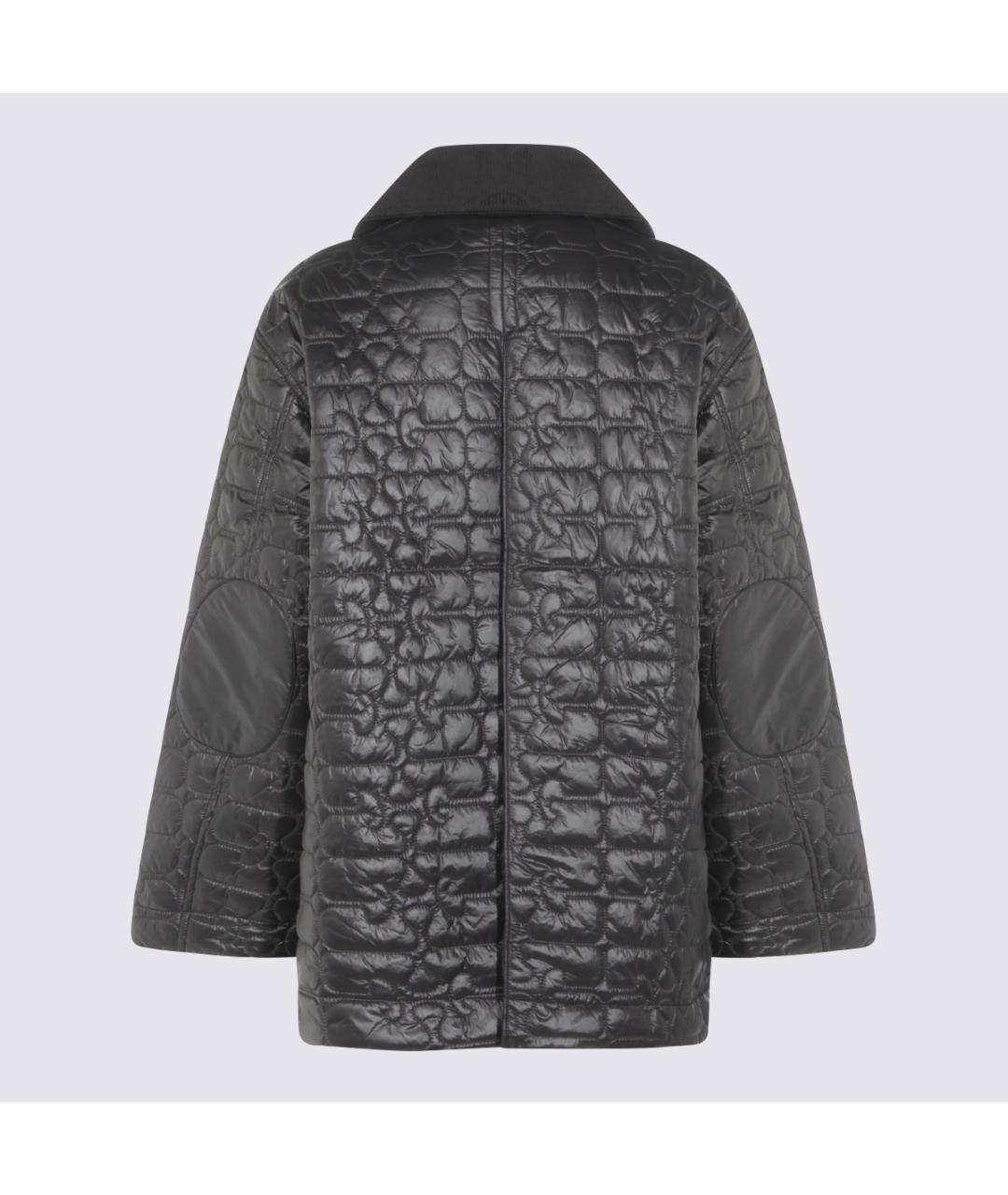 GANNI Антрацитовое полиамидовое пальто, фото 2