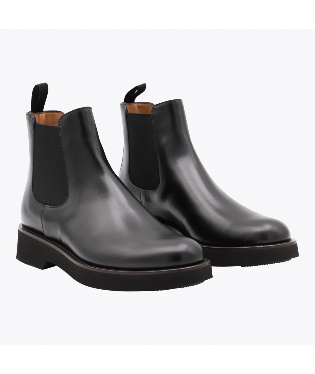 CHURCH'S Черные кожаные ботинки, фото 2