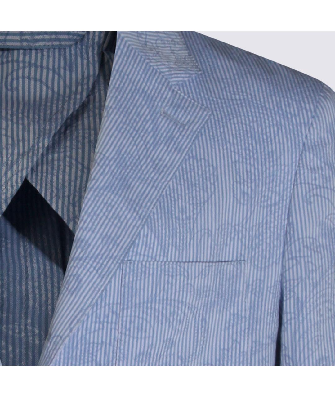 ETRO Синий хлопковый пиджак, фото 3