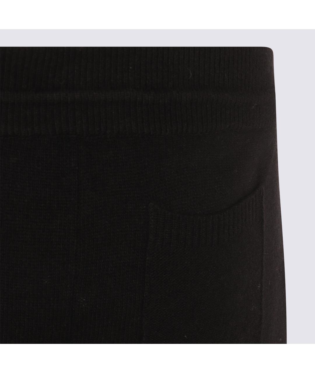 CANALI Черные шерстяные повседневные брюки, фото 4