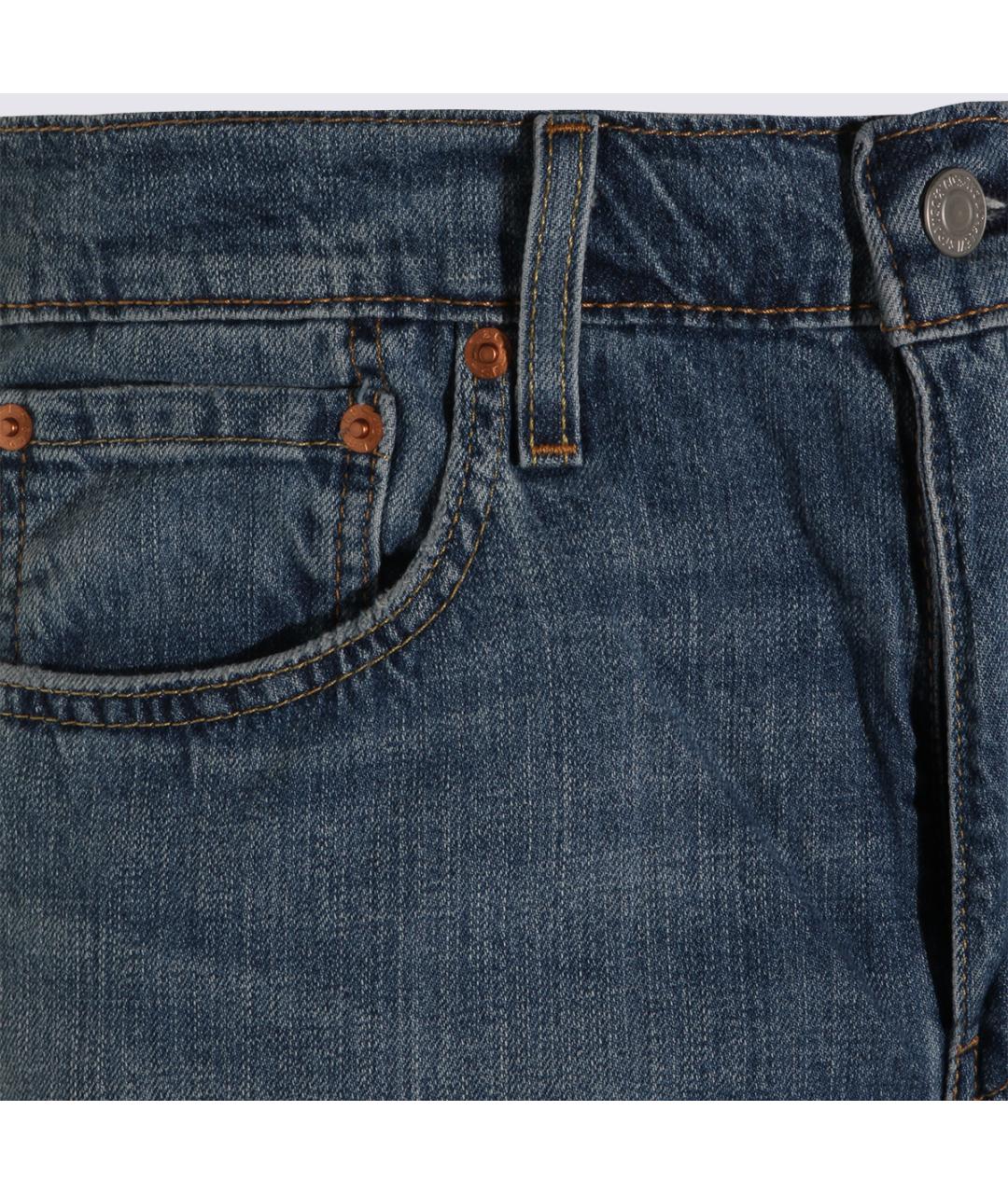 LEVI'S Синие хлопковые прямые джинсы, фото 3