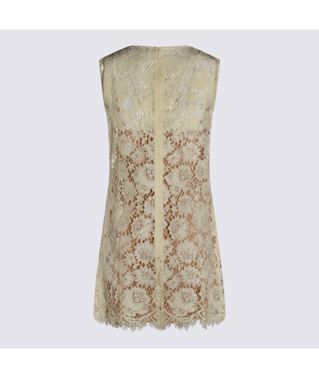 SELF-PORTRAIT Желтое полиэстеровое повседневное платье, фото 2