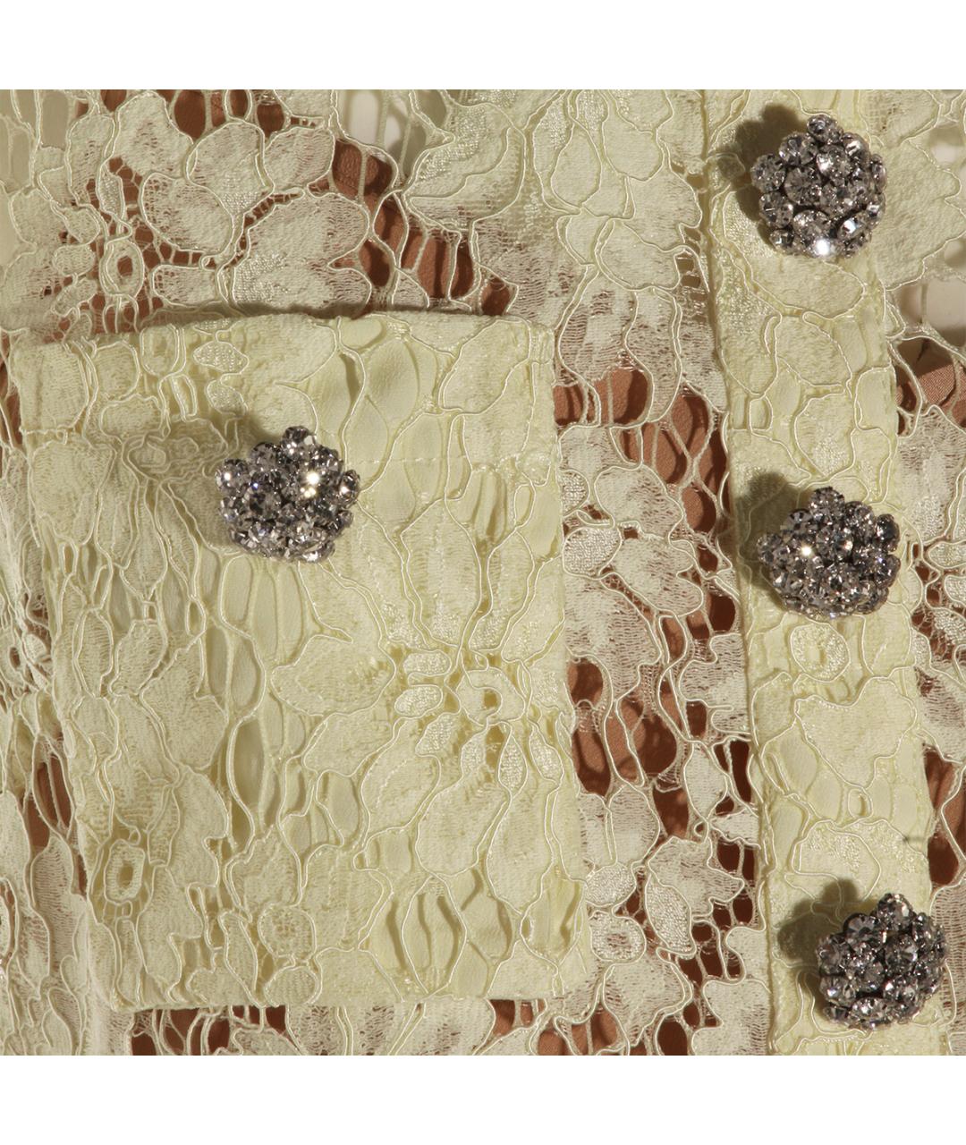 SELF-PORTRAIT Желтое полиэстеровое повседневное платье, фото 3