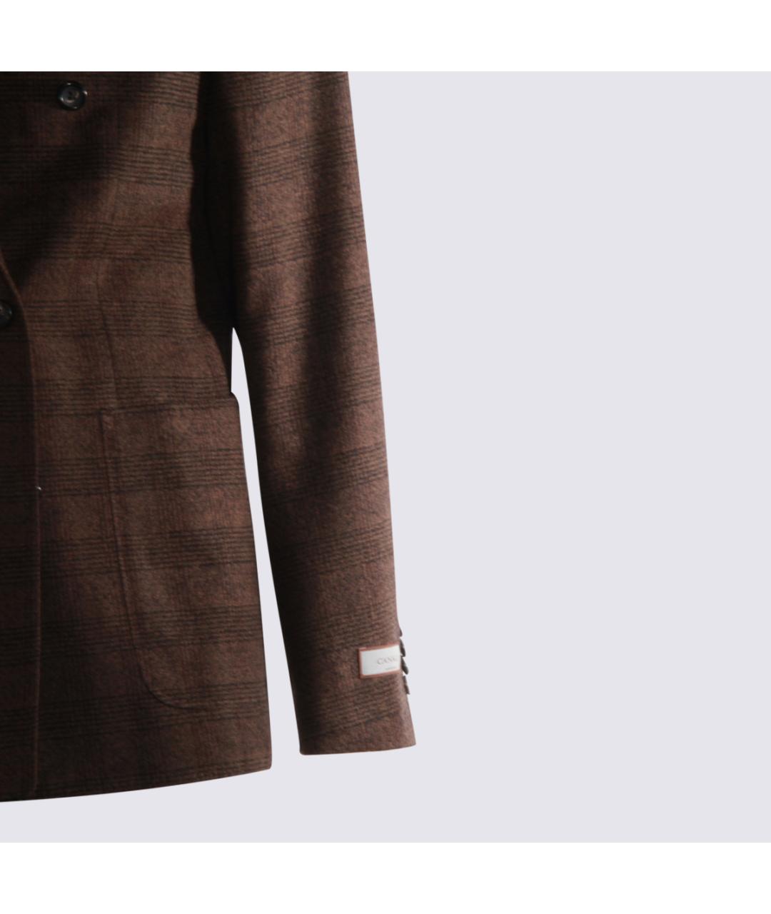CANALI Коричневый шерстяной пиджак, фото 3