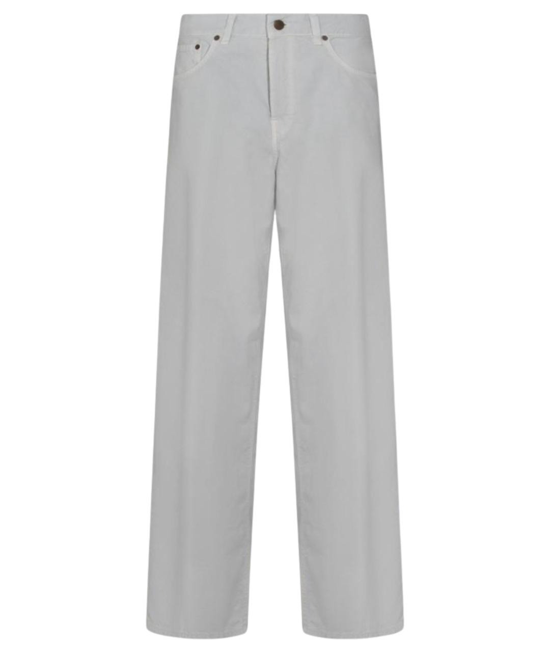 HAIKURE Белые хлопковые прямые джинсы, фото 1