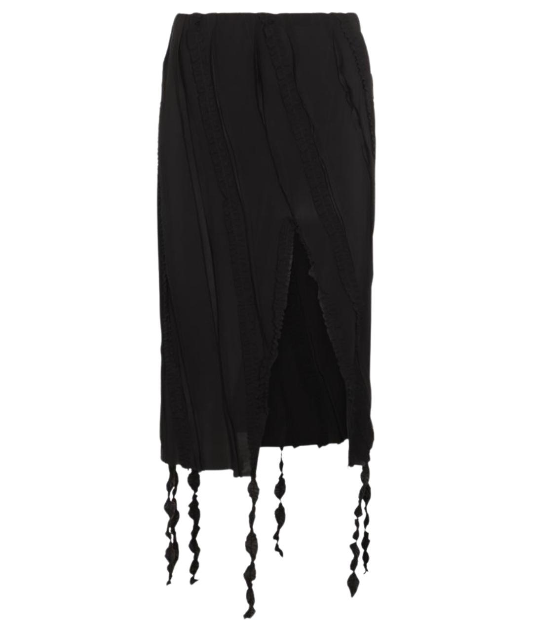 BLUMARINE Черная вискозная юбка миди, фото 1