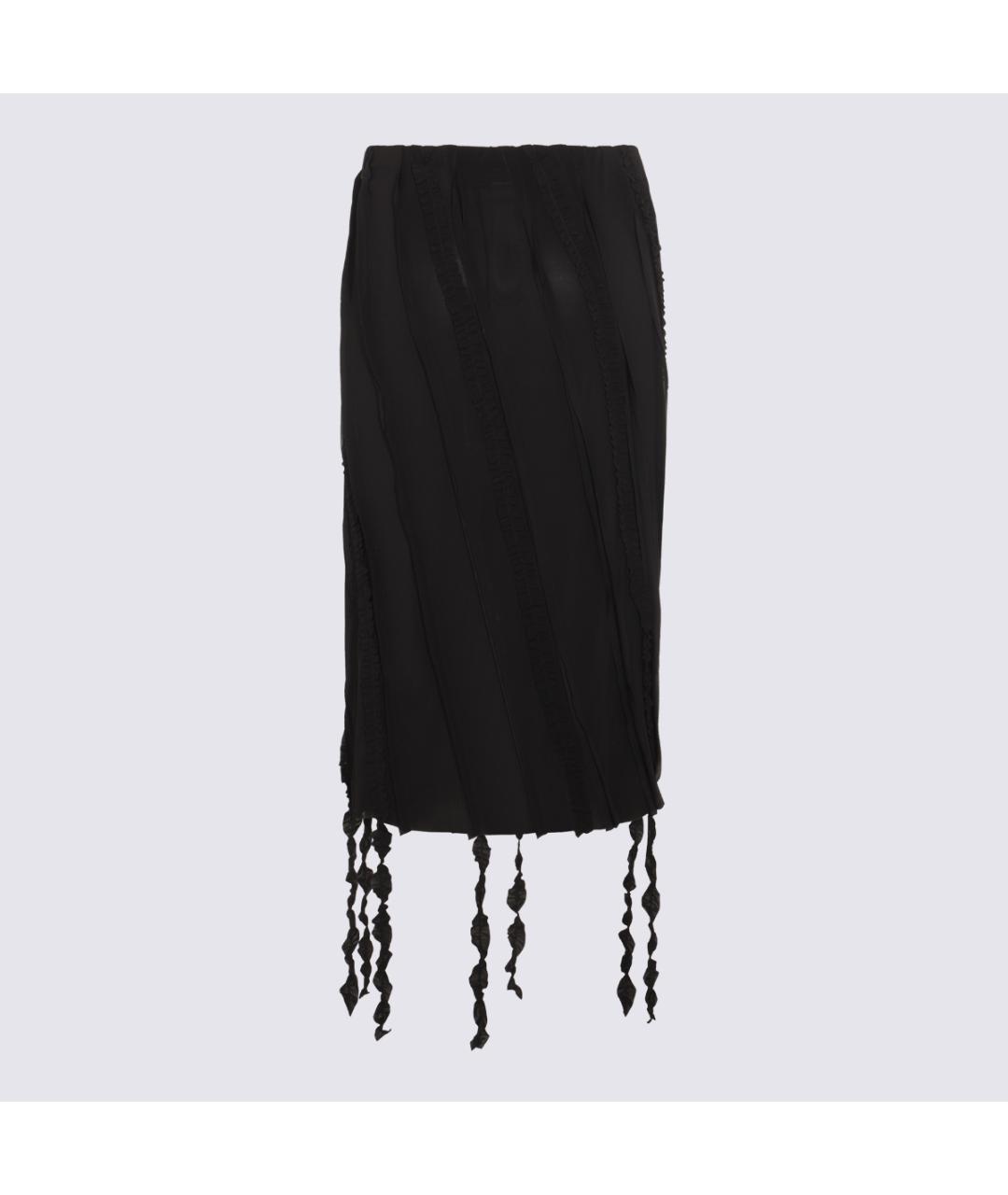 BLUMARINE Черная вискозная юбка миди, фото 2