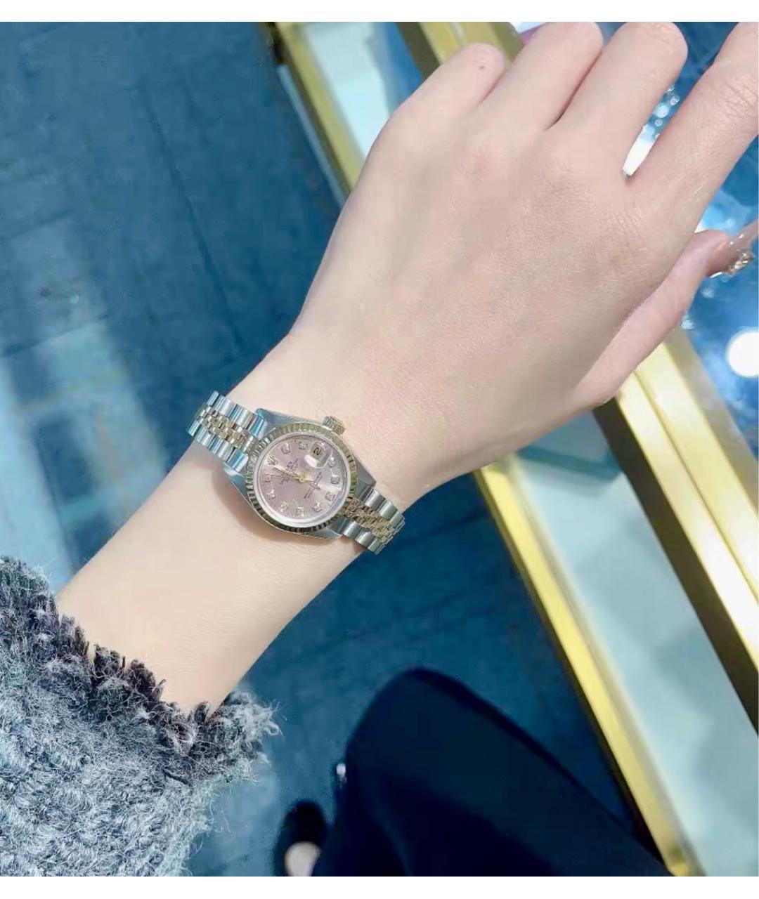 ROLEX Коралловые часы из желтого золота, фото 4