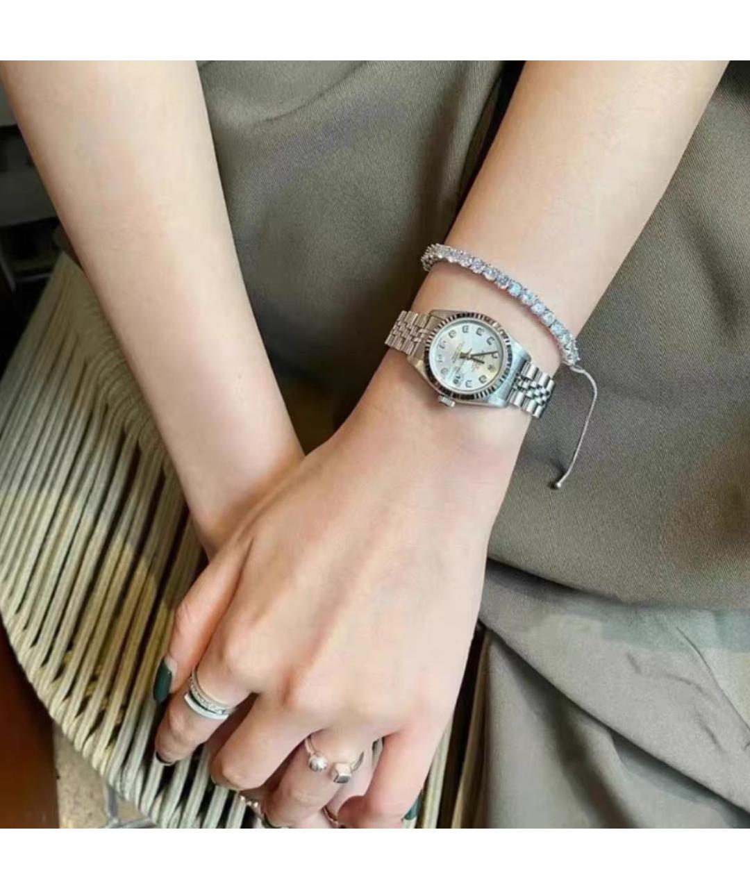 ROLEX Серебряные часы, фото 5