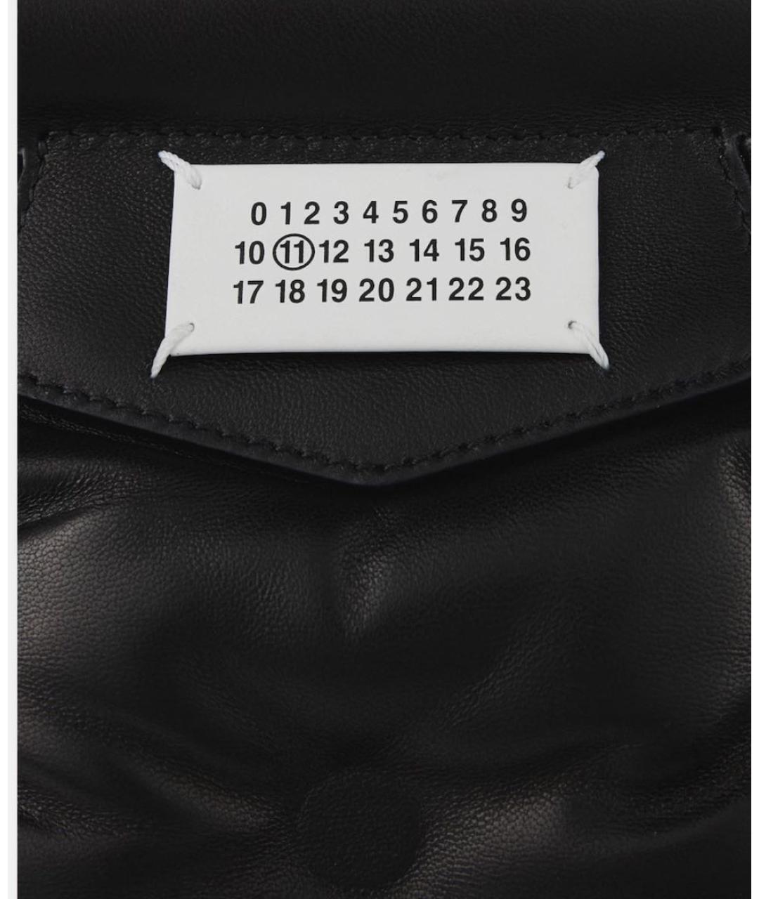 MAISON MARGIELA Черная кожаная сумка через плечо, фото 3