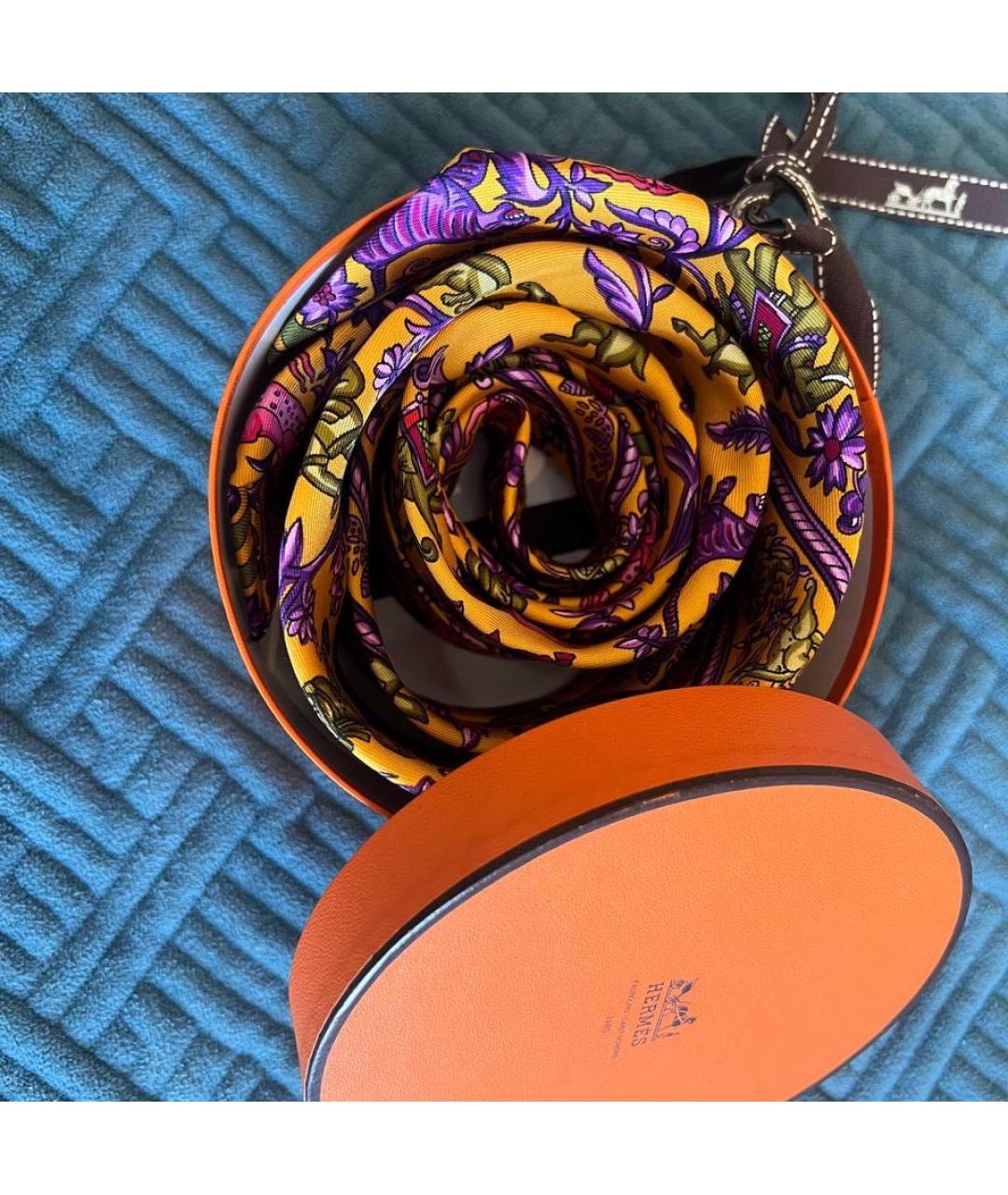 HERMES Мульти шелковый галстук, фото 4