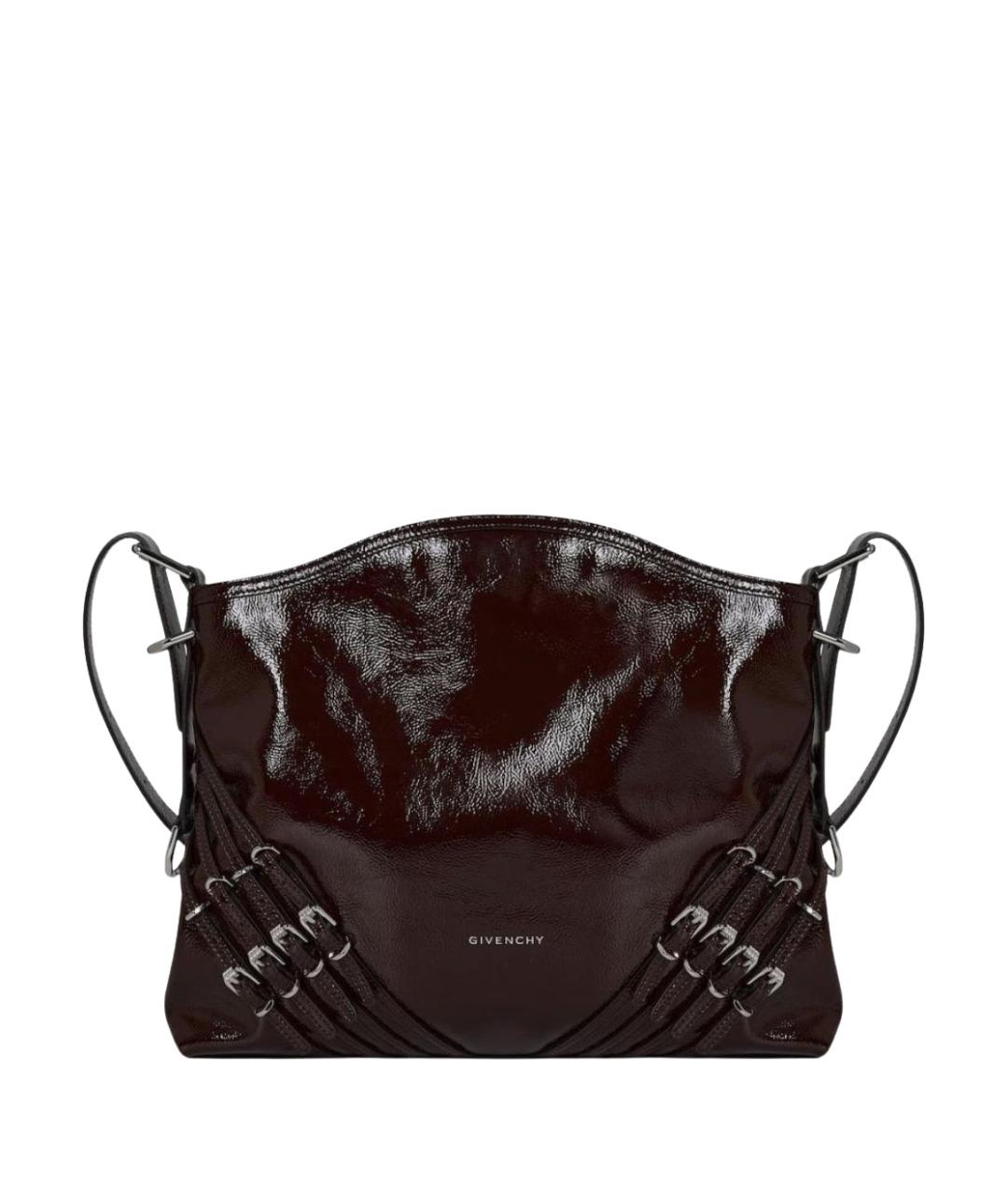 GIVENCHY Бордовая кожаная сумка через плечо, фото 1