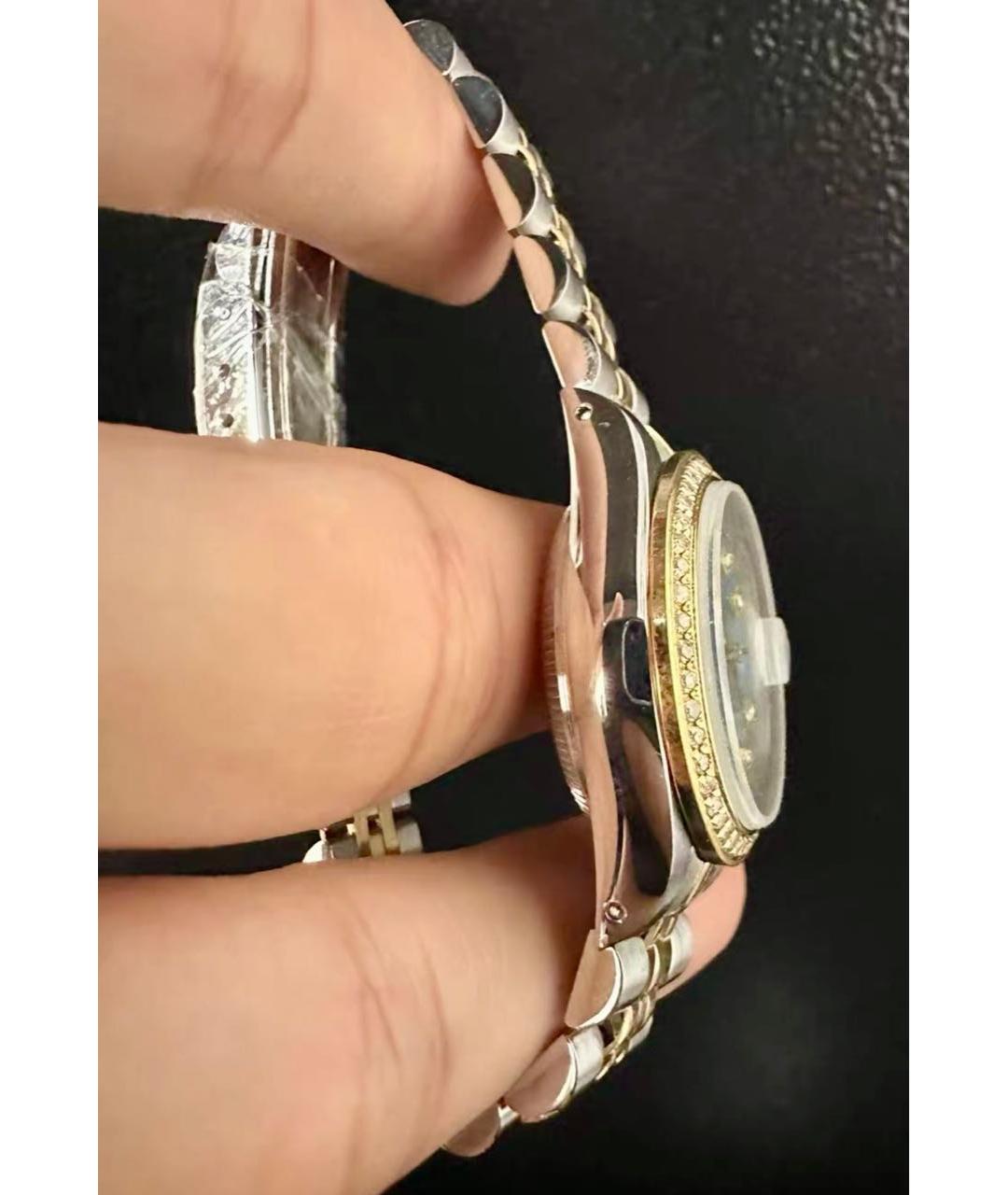 ROLEX Голубые часы из желтого золота, фото 5