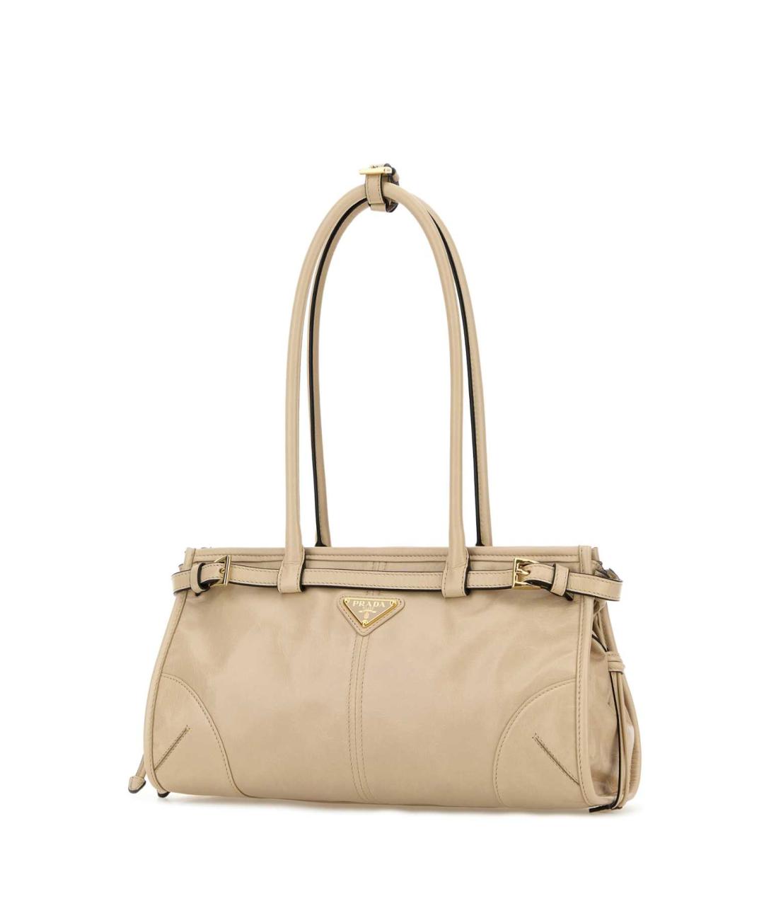PRADA Бежевая кожаная сумка через плечо, фото 2