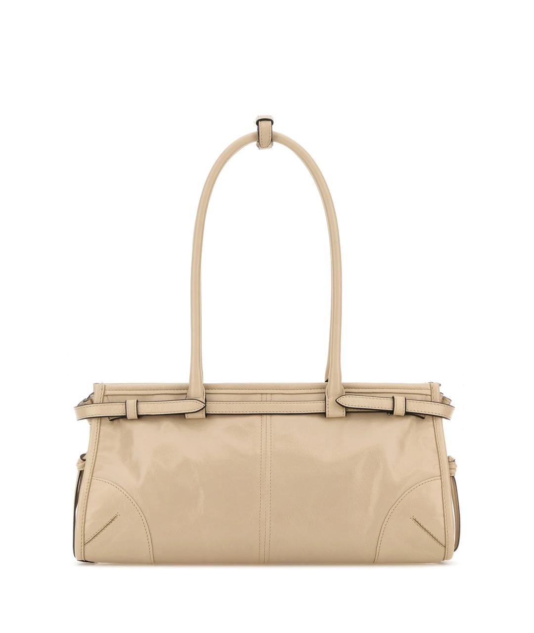 PRADA Бежевая кожаная сумка через плечо, фото 3