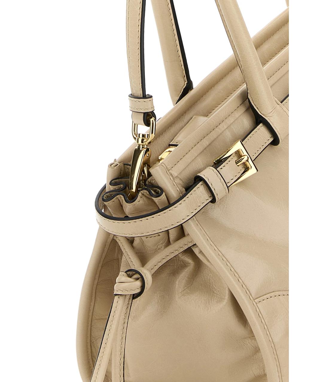 PRADA Бежевая кожаная сумка через плечо, фото 4