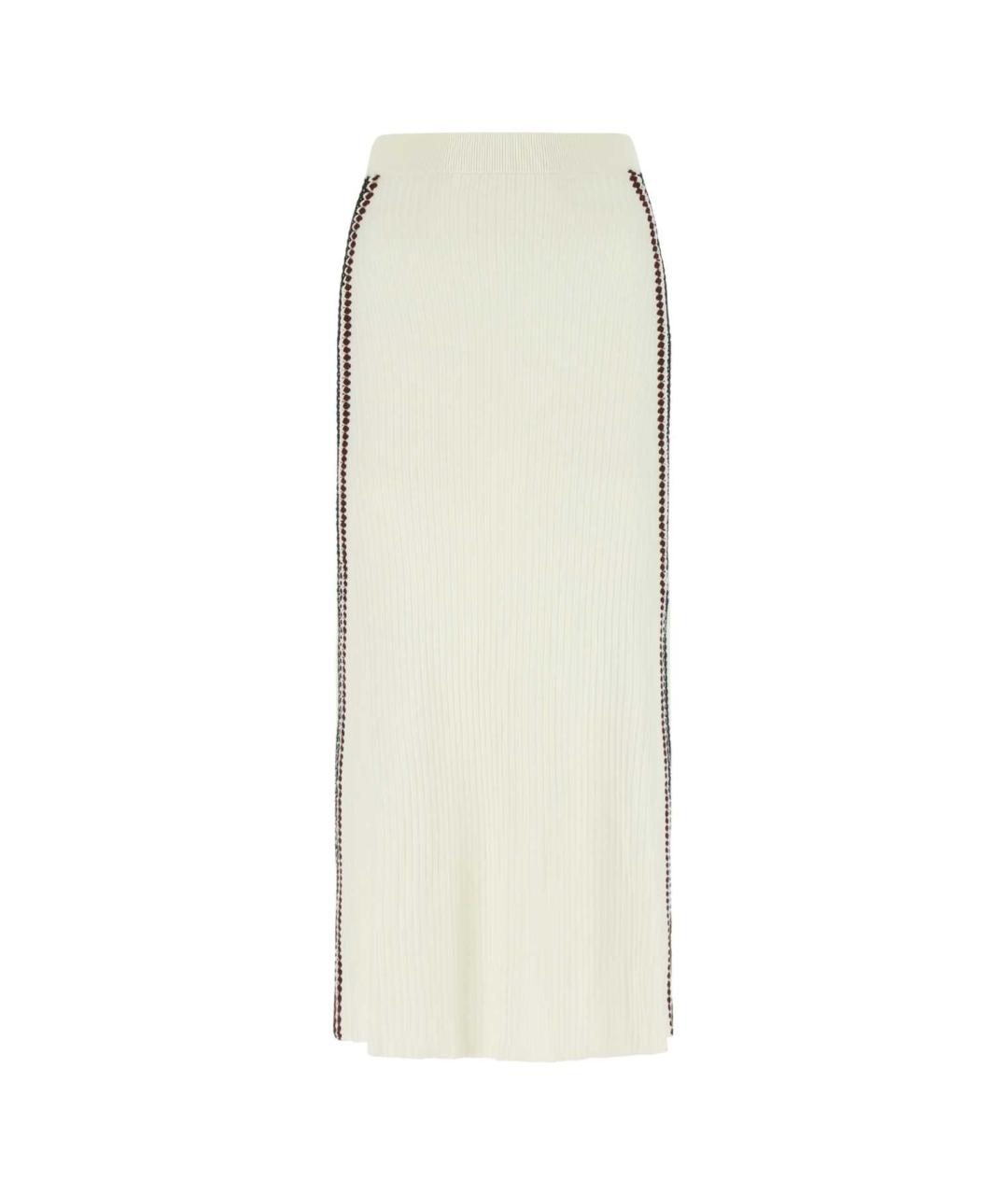 CHLOE Белая шерстяная юбка миди, фото 1