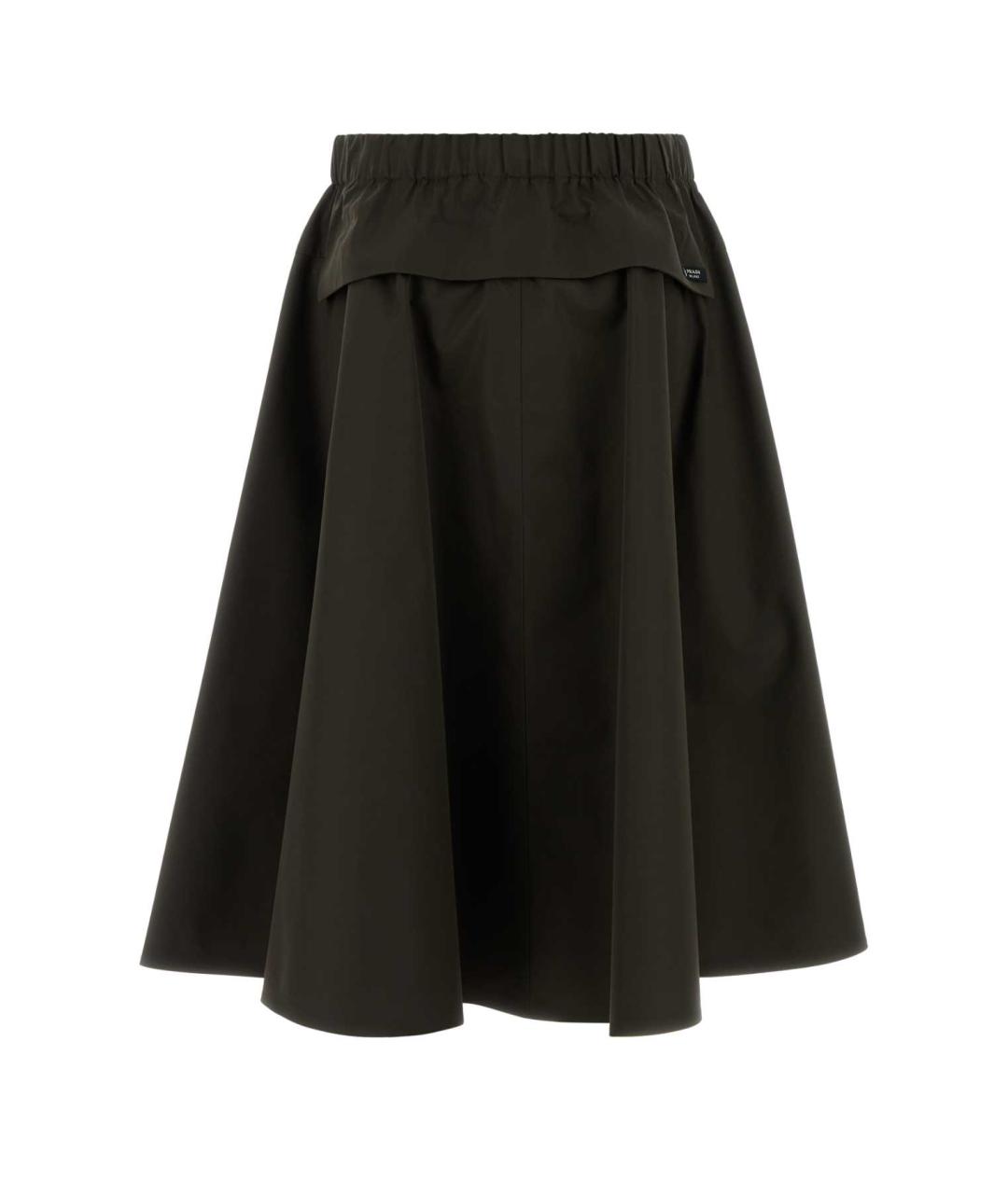 PRADA Зеленая полиэстеровая юбка миди, фото 2