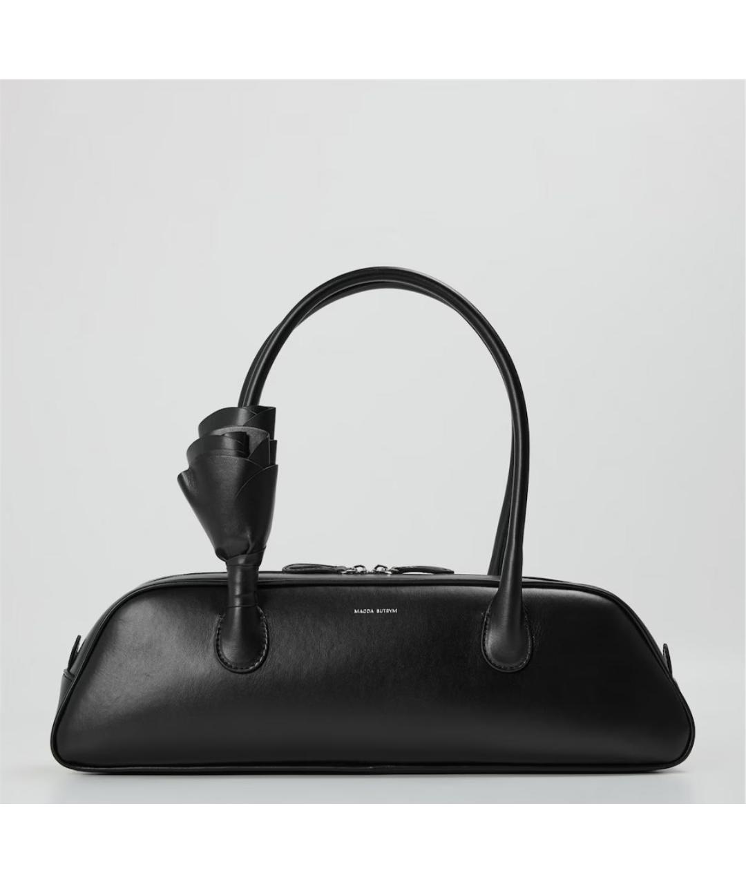 MAGDA BUTRYM Черная кожаная сумка с короткими ручками, фото 5