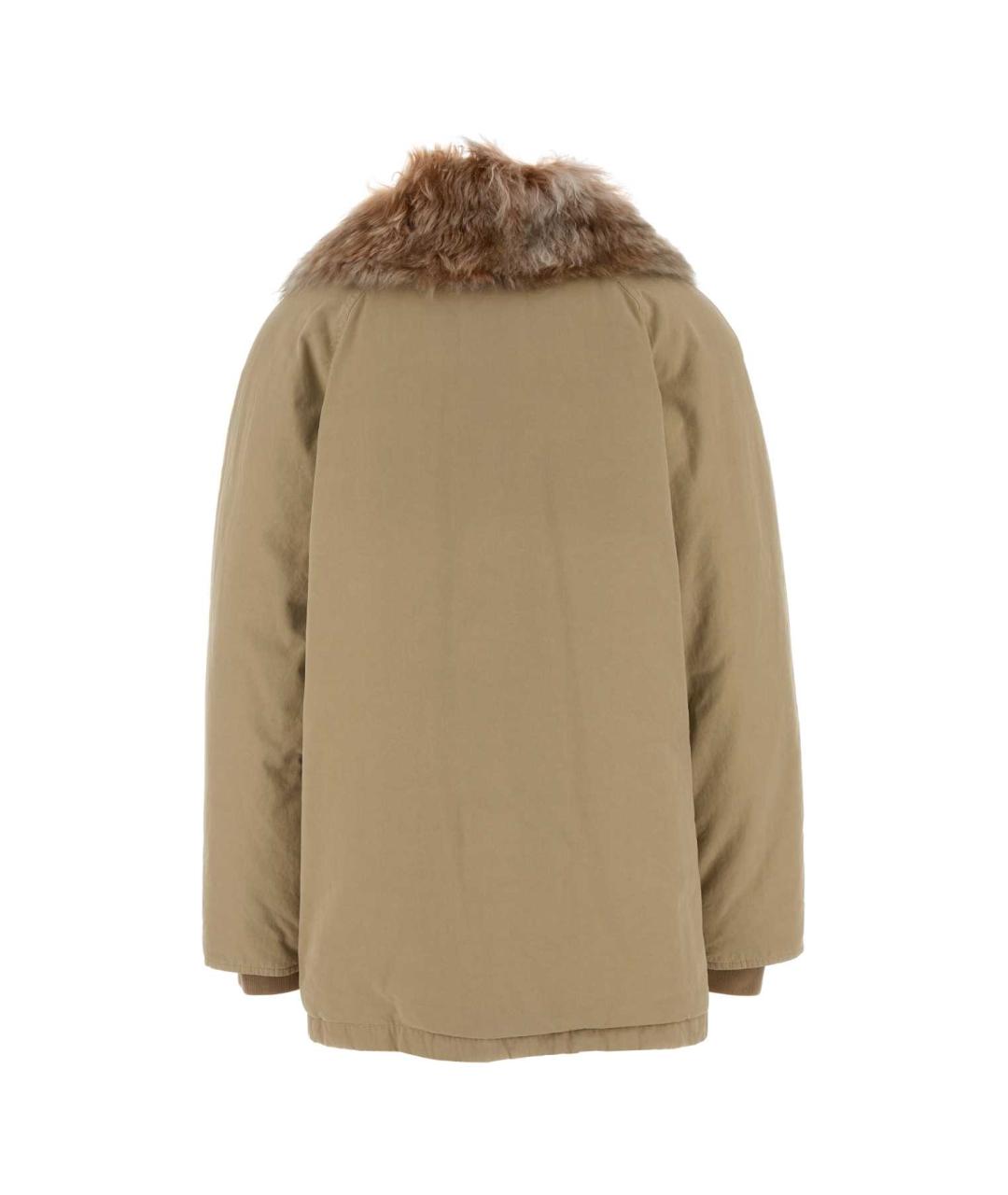 PRADA Бежевый хлопковый пуховик, фото 2