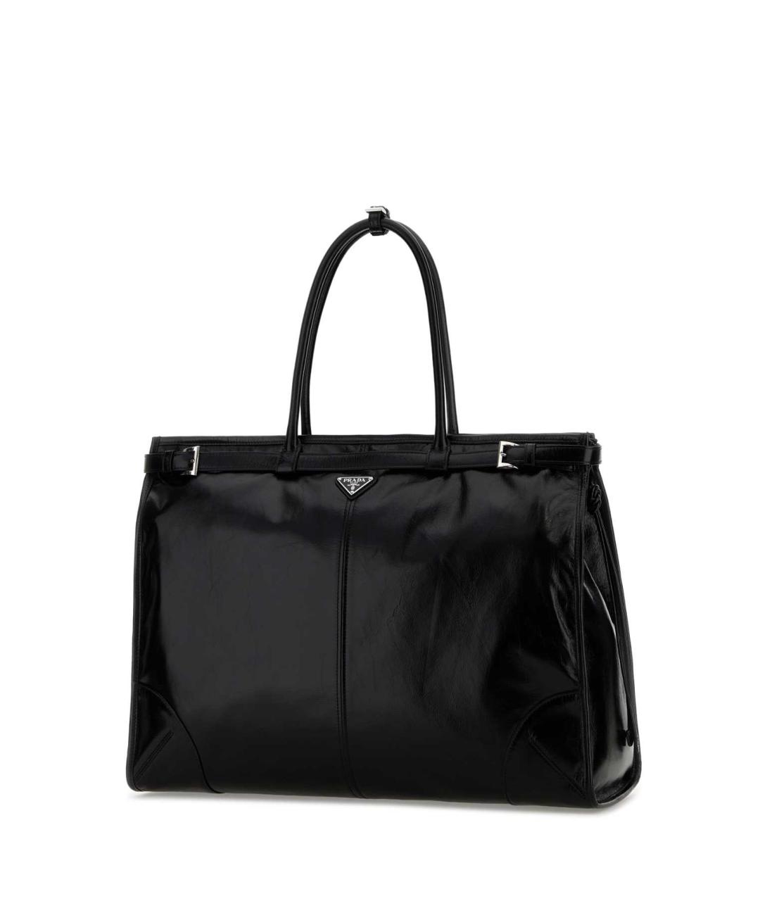 PRADA Черная кожаная сумка тоут, фото 2