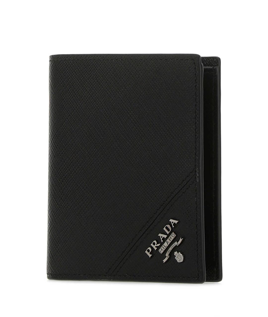 PRADA Черный кожаный кошелек, фото 2