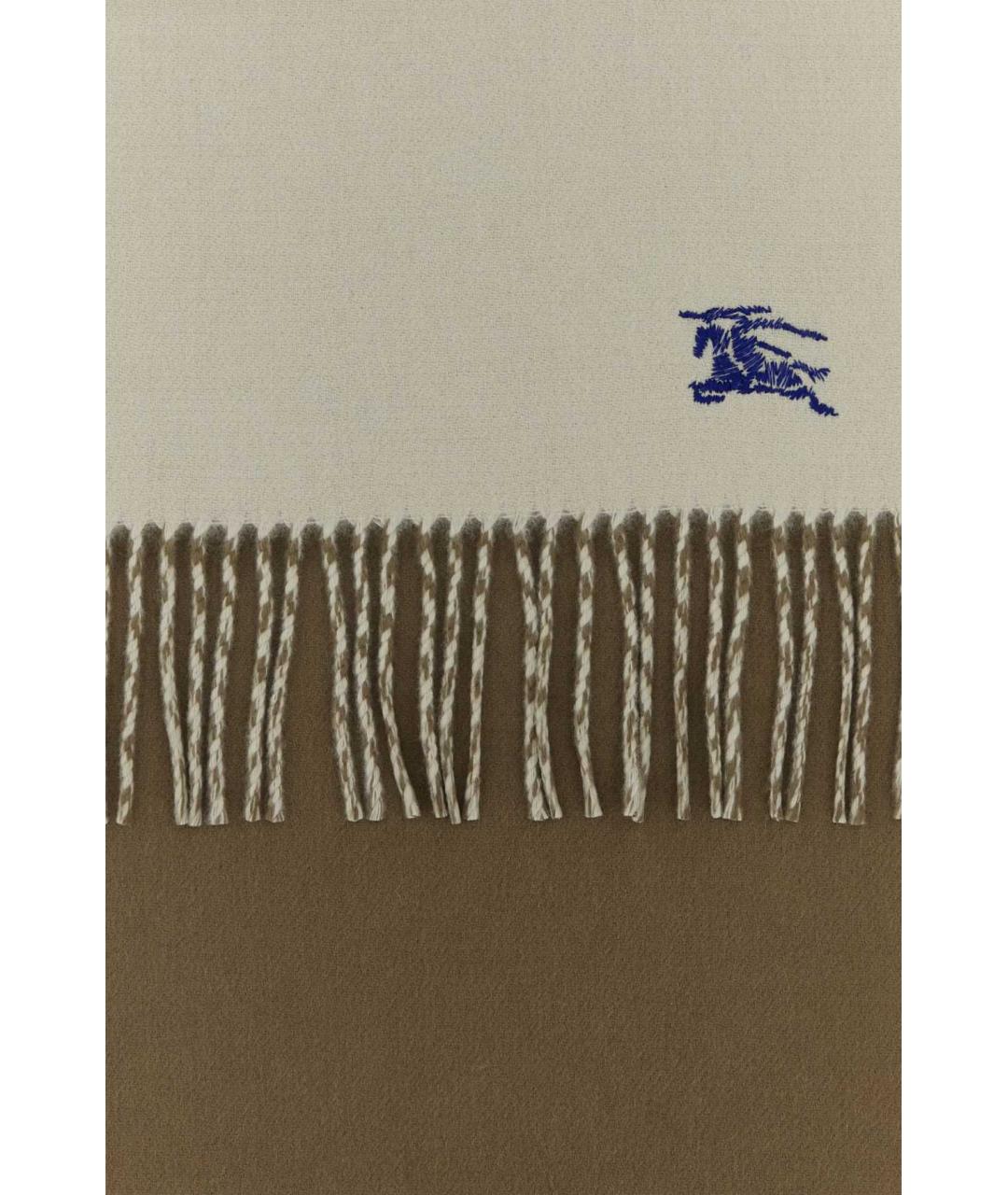 BURBERRY Белый кашемировый шарф, фото 2