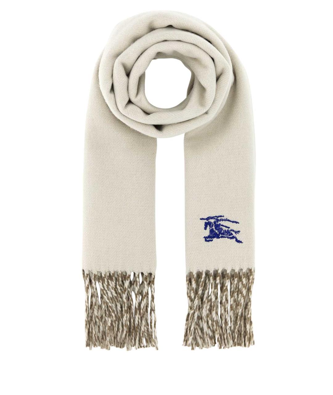 BURBERRY Белый кашемировый шарф, фото 1