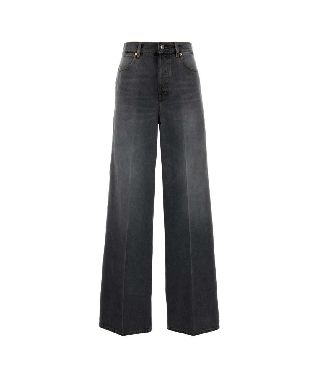 GUCCI Серые хлопковые прямые джинсы, фото 1