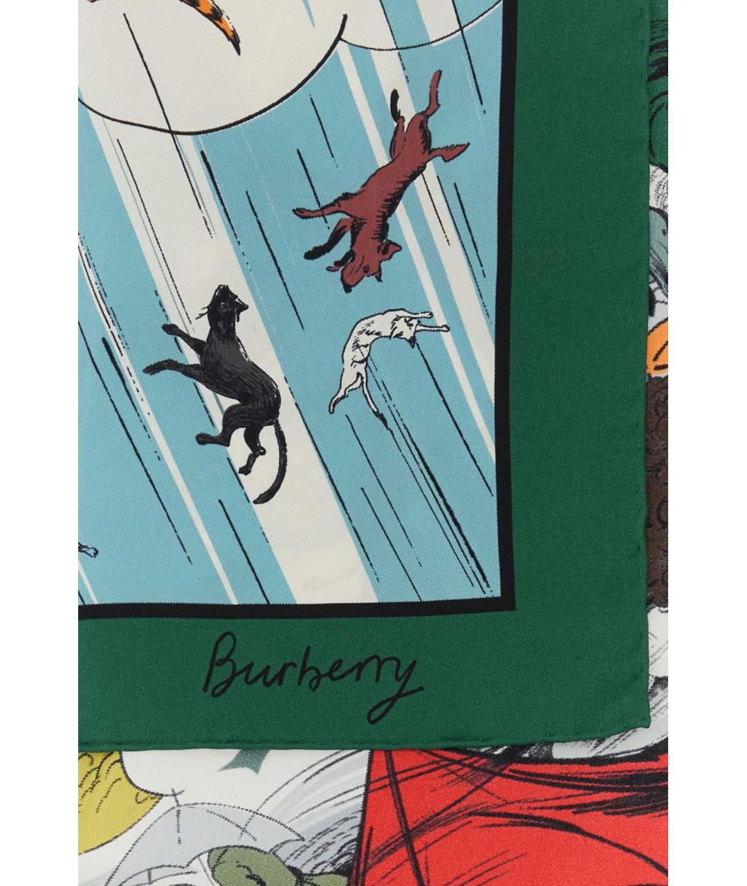 BURBERRY Мульти шелковый платок, фото 2
