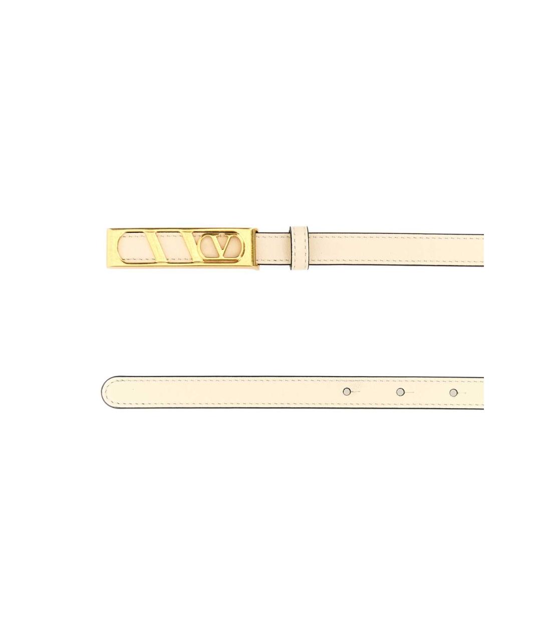 VALENTINO Белый кожаный ремень, фото 2