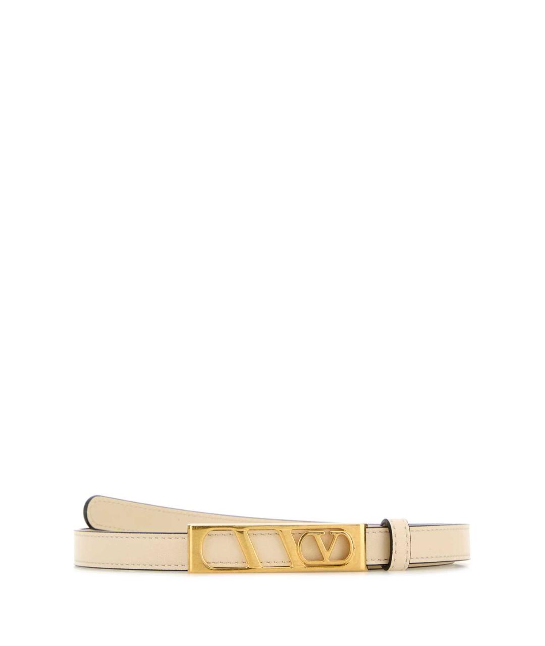 VALENTINO Белый кожаный ремень, фото 1