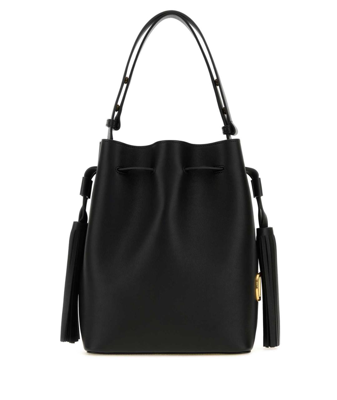 VALENTINO Черная кожаная сумка через плечо, фото 1