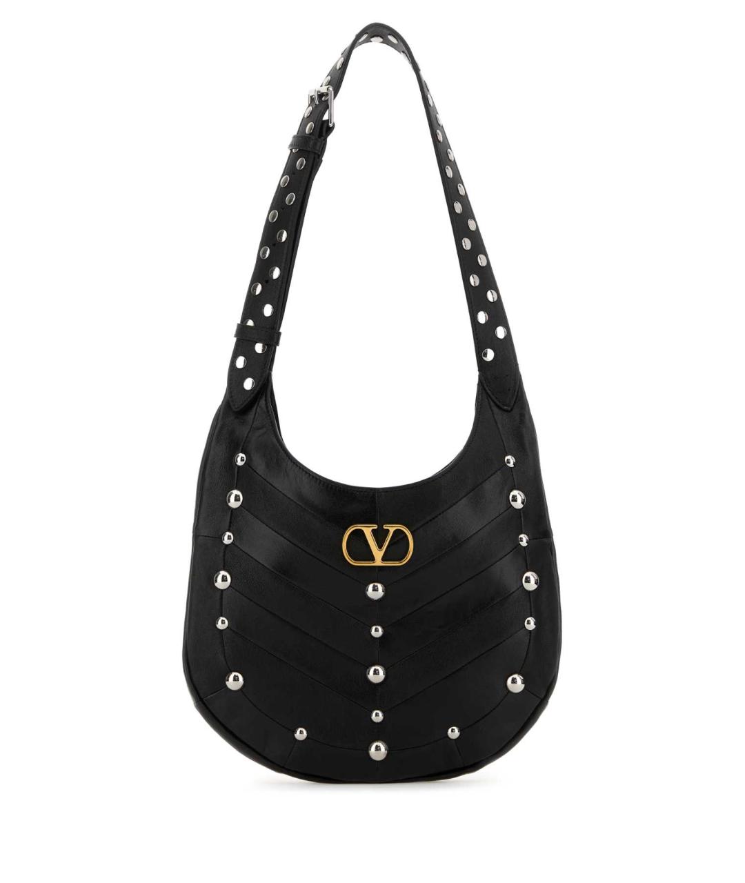 VALENTINO Черная кожаная сумка через плечо, фото 1