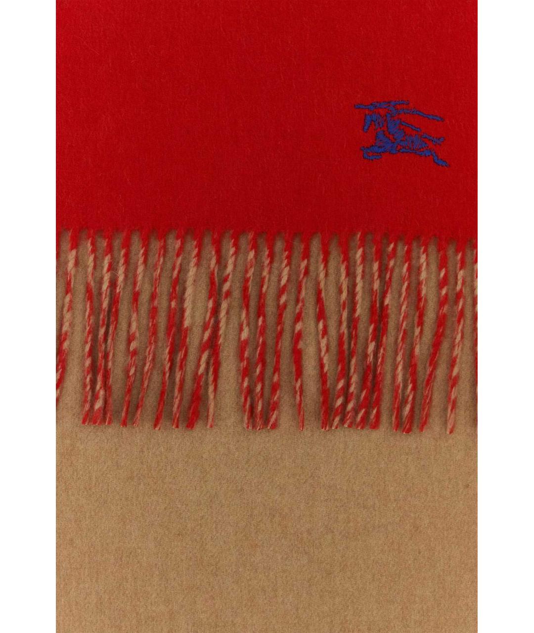 BURBERRY Красный кашемировый шарф, фото 2