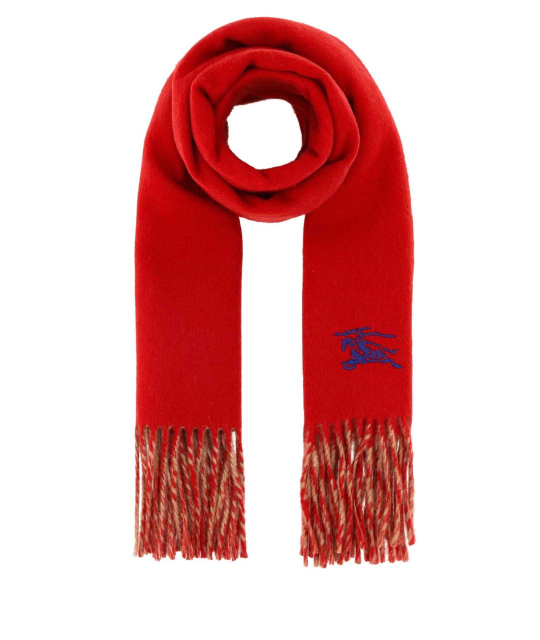 BURBERRY Красный кашемировый шарф, фото 1