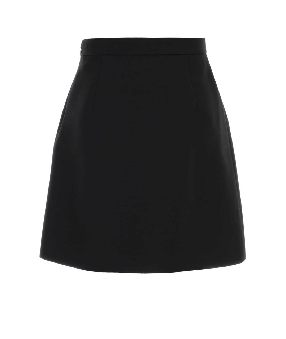 VALENTINO Черная шерстяная юбка мини, фото 2