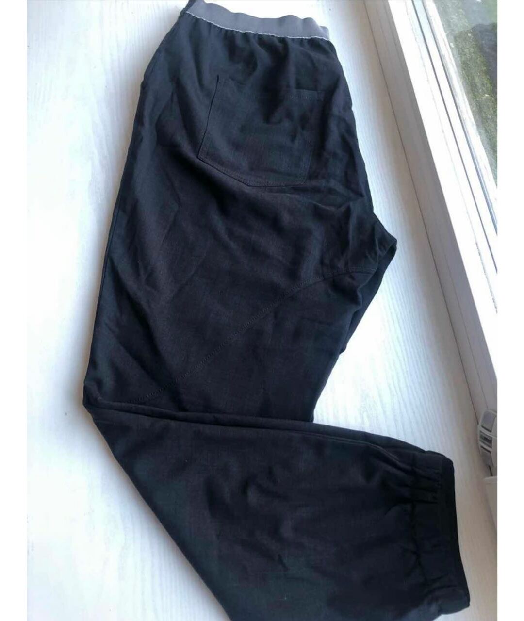 LORENA ANTONIAZZI Темно-синие шерстяные прямые брюки, фото 3