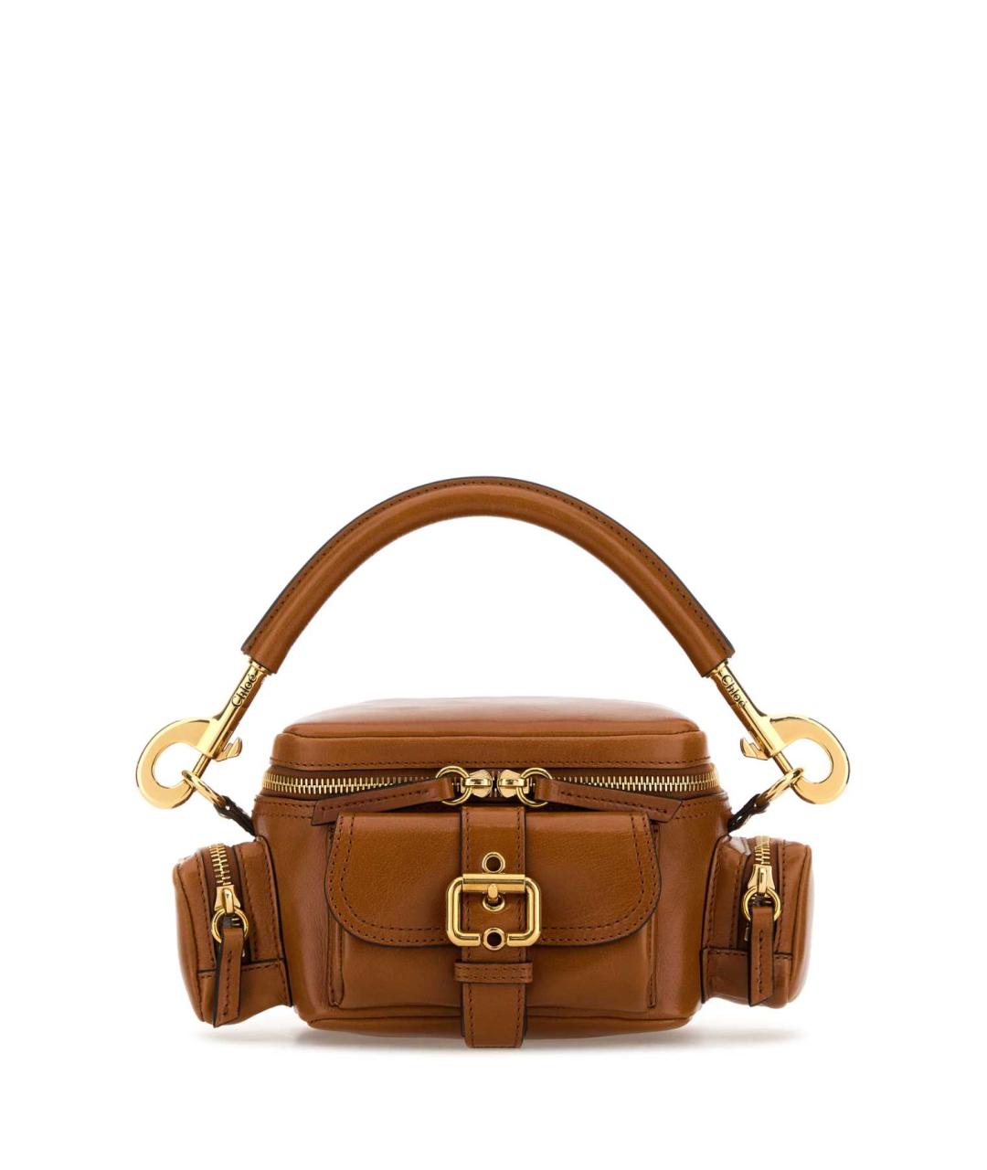 CHLOE Коричневая кожаная сумка с короткими ручками, фото 1