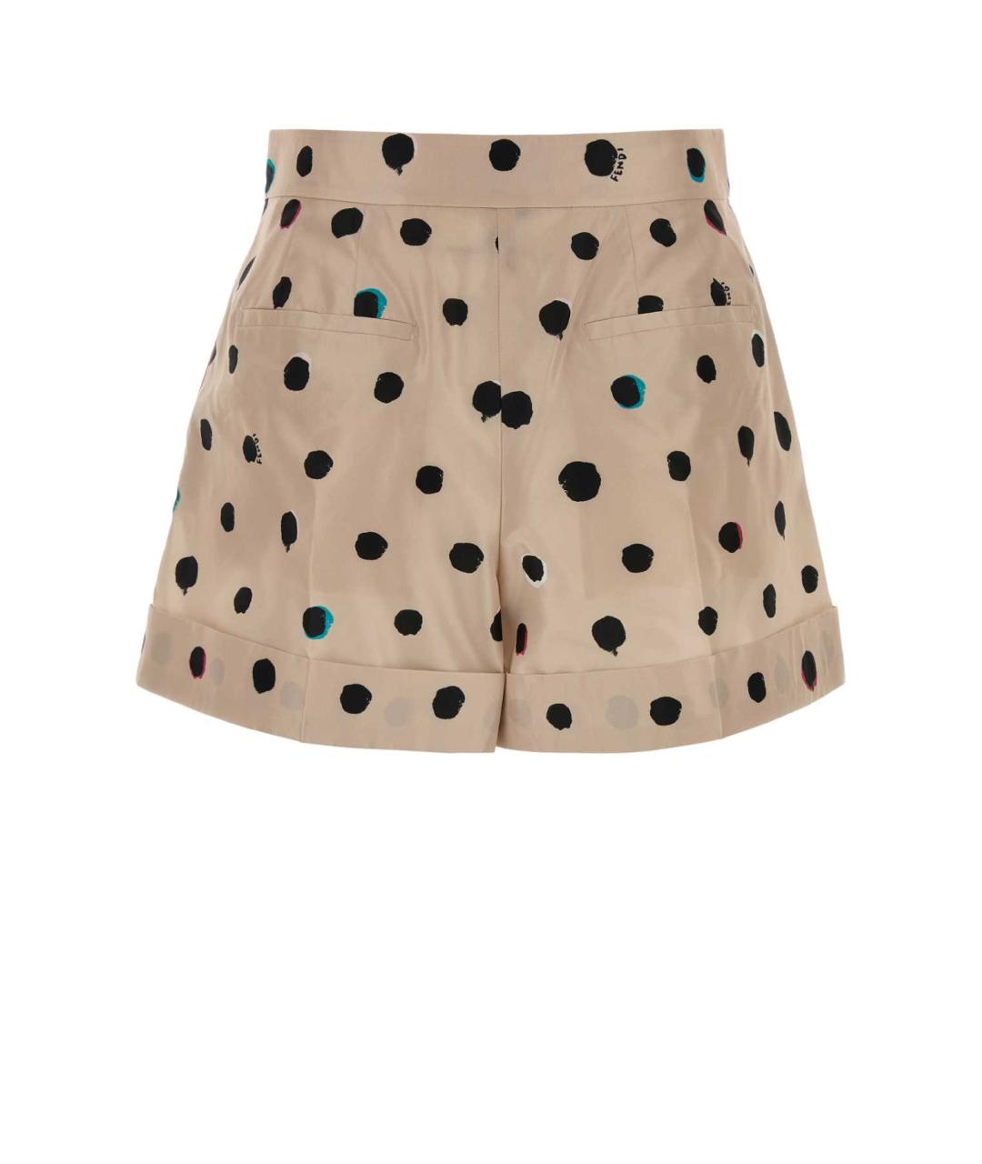 FENDI Мульти шелковые шорты, фото 2