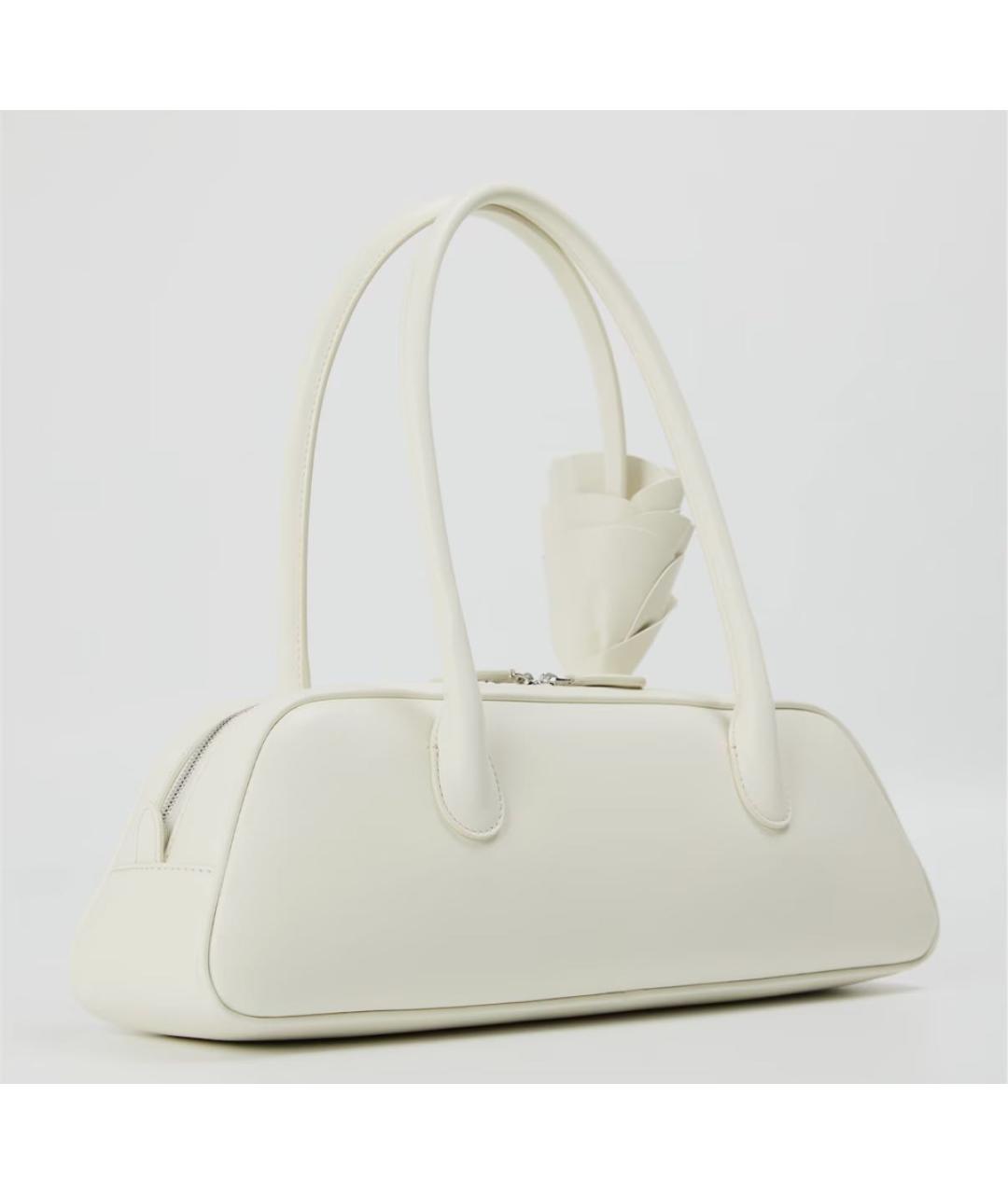 MAGDA BUTRYM Белая кожаная сумка с короткими ручками, фото 2