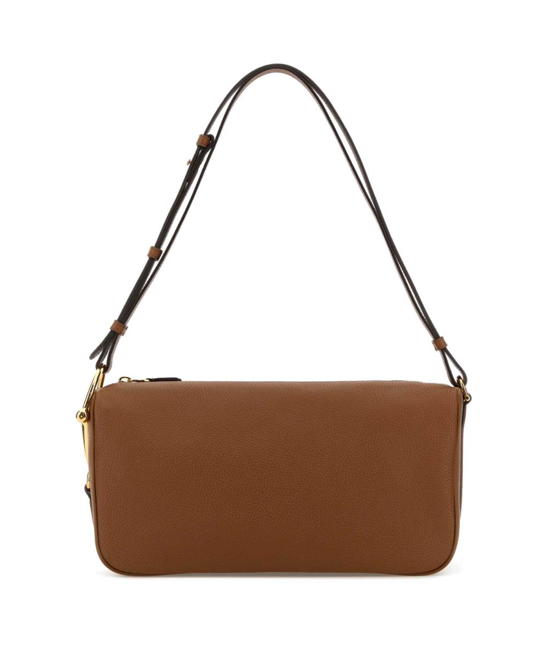 GUCCI Коричневая кожаная сумка через плечо, фото 1