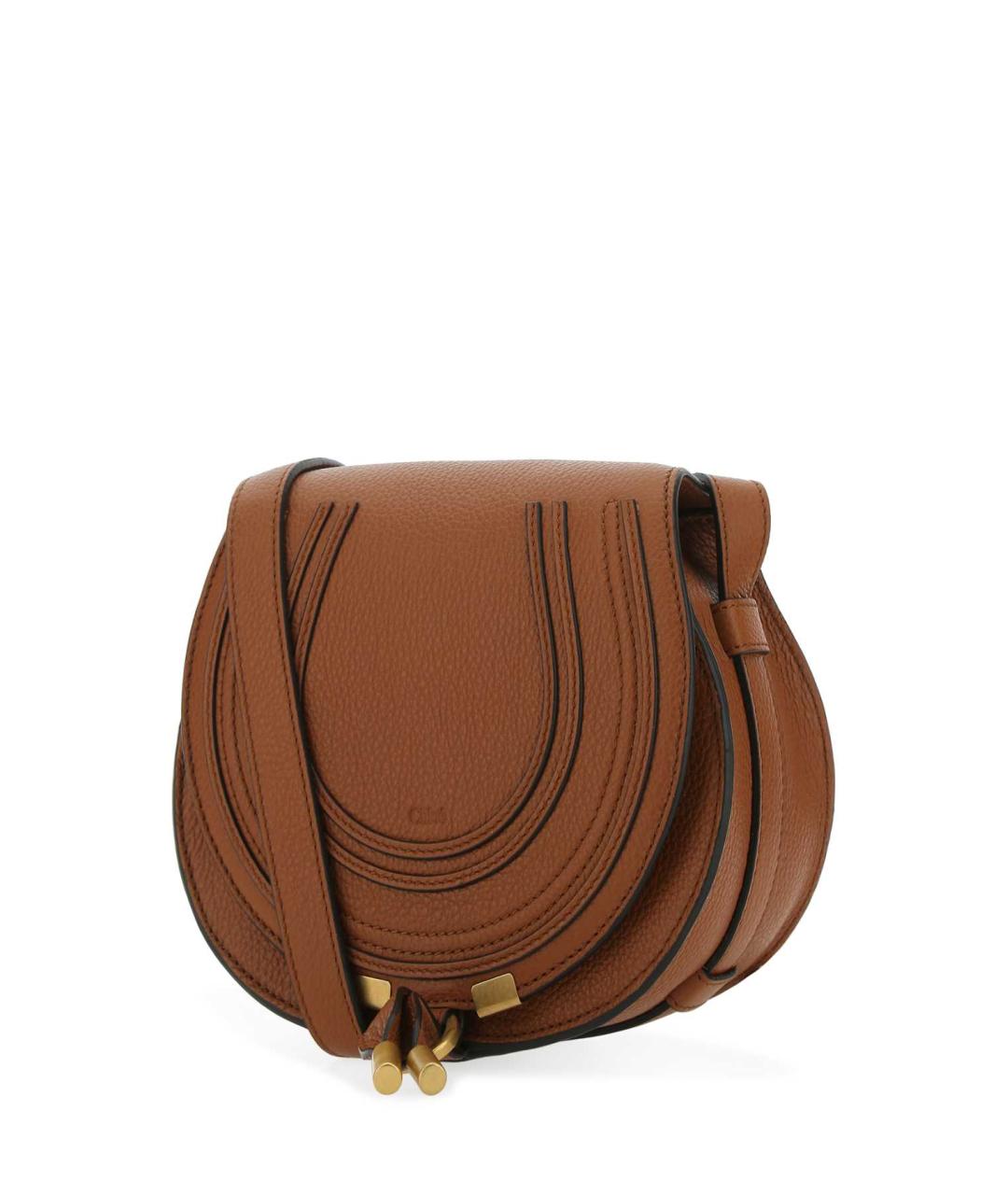 CHLOE Коричневая кожаная сумка через плечо, фото 2