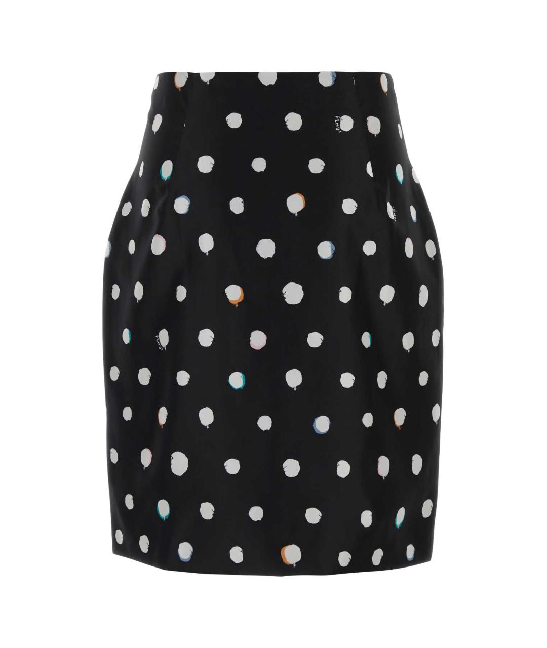 FENDI Мульти шелковая юбка мини, фото 2