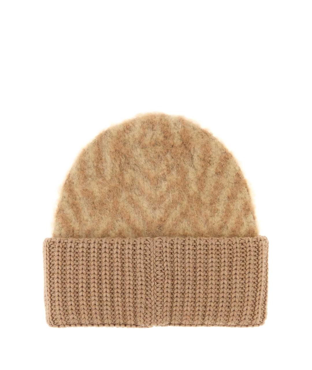 FENDI Бежевая шерстяная шапка, фото 2