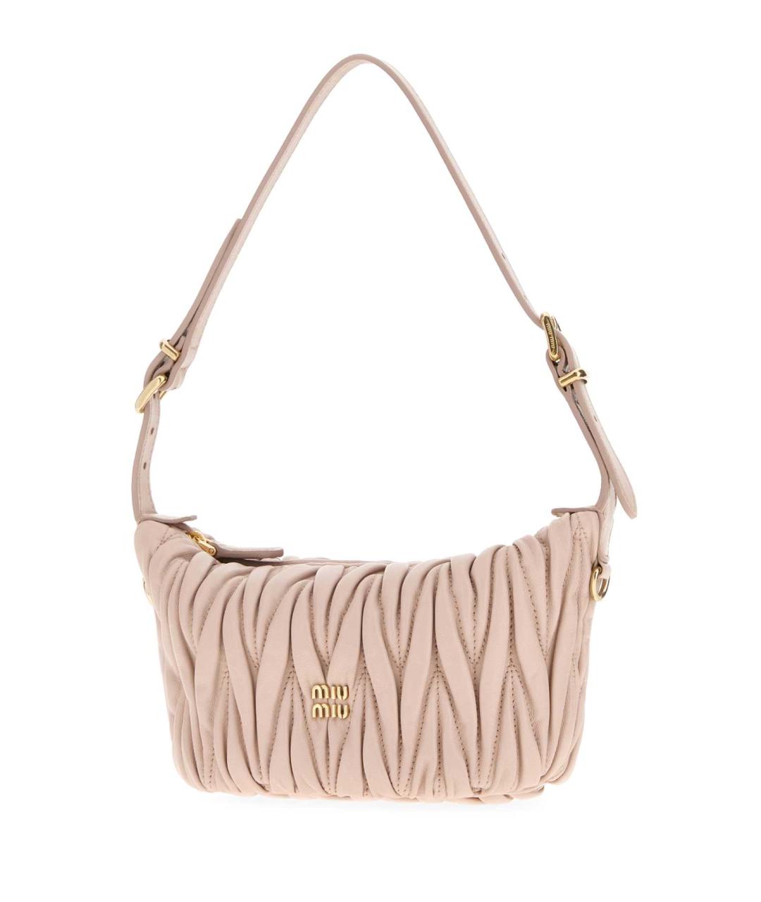 MIU MIU Розовая кожаная сумка через плечо, фото 2
