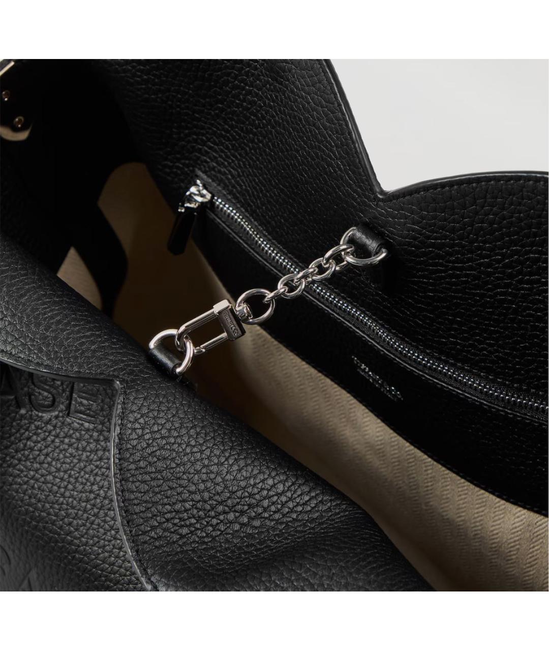 TIFFANY&CO Черная кожаная сумка с короткими ручками, фото 4